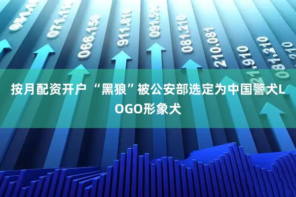 按月配资开户 “黑狼”被公安部选定为中国警犬LOGO形象犬